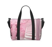 Phayah Cherry Blossom Reisetasche, Sporttasche, Schultertasche, Wochenendtasche, Übernachtungstasche, für Damen, Schwarz, Einheitsgröße, Schwarz, One Size