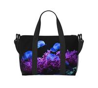 Phayah Coral Reef Quallen-Umhängetasche, Reisetasche, Übernachtungstasche, Handgepäckgröße, ideal für Schule oder Übernachtung
