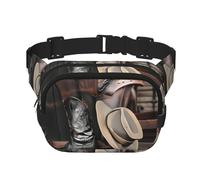 Phayah Gürteltasche mit Cowboy-Hut, Westernstiefel, Bauchtasche für Herren, Damen, Workout, Reisen, Freizeit, Laufen, Wandern, Radfahren, Bauchtasche
