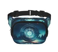 Phayah Gürteltasche mit dunklem Mandala, Bauchtasche für Herren, Damen, Workout, Reisen, Freizeit, Laufen, Wandern, Radfahren, Bauchtasche