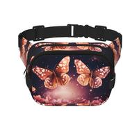 Phayah Gürteltasche mit Flügeln, Motiv: Schmetterling mit Flügeln, für Herren, Damen, Workout, Reisen, Freizeit, Laufen, Wandern, Radfahren, Bauchtasche