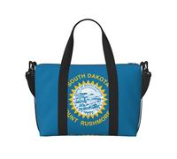 Phayah Umhängetasche mit South Dakota-Flagge, Reisetasche, Übernachtungsgröße, ideal für Schule oder Übernachtung