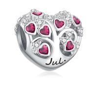 PHCLASY Juli Geburtsstein Charm Compatible with Pandora Armband Geburtstag für Damen