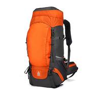 Phefop Kletterrucksack, Oxford-Stoff, 65 L, Schnittfeste Wandertasche für Outdoor-Sport und Reisen (ORANGE)