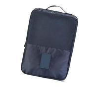 Phefop Reise-Schuhtasche, Wasserdichtes Oxford-Gewebe, Doppellagige Aufbewahrung für 3 Paar, Ideal für Sport- und Geschäftsreisen (Navy blau)