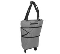 PHENOFICE Faltbarer Einkaufstrolley Großer Kapazität Robust aus Oxford PVC Vielseitig für Supermarkt Reisen und Haushalt Platzsparend Zusammenklappbar Praktische Zuggriff Tasche