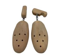 PHF Curare Schuhspanner Buchenholz - Schraubspanner für Herren und Damen - 1 Paar Schuhdehner aus Buche für Herrenschuh in Premium Qualität, in Doppelgrößen EU 36/37-46/48 (40/41, natur)