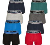 Phil & Co. Berlin 8er Pack Jersey Boxershorts Trunk Short Pant Farbwahl, Farbe:Design 08, Grösse:L