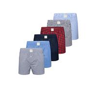 Phil & Co. Berlin Herren Boxer Boxershorts Unterwäsche Unterhose Baumwolle Shorts Webboxer 6-Pack Classics - bunt1 - Größe 3XL