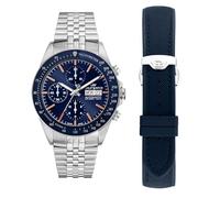 Philip Watch Herrenuhr aus Stahl, Automatik, Chronograph, 42 mm, Caribe Sport-Kollektion, Special Pack - R8243607027