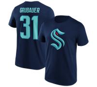 Philipp Grubauer #31 Seattle Kraken Fanatics NHL Player T-Shirt Navy - M