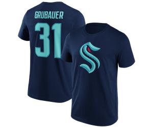 Philipp Grubauer #31 Seattle Kraken Fanatics NHL Player T-Shirt Navy - M