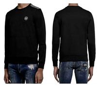 Philipp Plein Cult Logo Sweatshirt Pulli Sweater Jumper Striped Pullover with Pockets (as3, alpha, x_l, regular, regular)