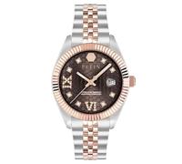 Philipp Plein Uhr Damen Date Superlative Crystal Braun/Silber PWYFA0325