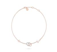 Philipp Plein Damen-Kette Edelstahl, recycelt, Kristall 109 Zirkonia