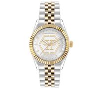 Philipp Plein Damen-Uhren Analog Quarz One Size, Bicolor, Gold 32026021