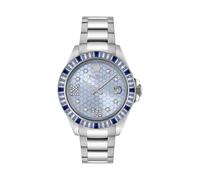 Philipp Plein Damenuhr Lady Empire PW2FA0125 Analog Quarz Edelstahl Silber Blau