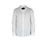 Philipp Plein Diamond Cut LS Skull hemd Weiß S