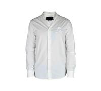 Philipp Plein - Diamond Cut Ls Skull Shirt - Größe S - weiß
