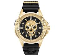 Philipp Plein Herren Analog Quarz Uhr mit Silikon Armband mid-33174