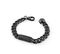 Philipp Plein Herren Armband Armkette Edelstahl IP Black GOTHIC TAG PJTEA08BS