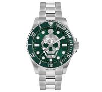 Philipp Plein Herren Analog Quarz Uhr mit Edelstahl Armband PWOAA0622