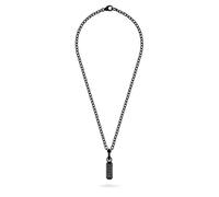 Philipp Plein Herren Kette Halskette Edelstahl IP Black Gothic Tag PJTEA09NU