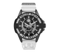 Philipp Plein Herren Uhr Analog Quarz THE $KULL CARBON FIBER PWAAA1822 Silikon