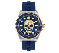 Philipp Plein Herren Uhr Analog Quarz THE $KULL DIVER PWOAA0222 Silikon