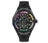 Philipp Plein Herren Uhr Analog Quarz The $Kull Spikes PWPWA0524 Silikon