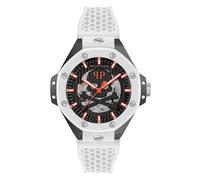 Philipp Plein Herrenuhr Automatik Plein $keleton Royal PWPFA0724 Weiß Silikon
