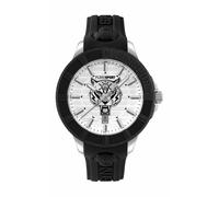 Philipp Plein Herren Uhr City Rush PSAEA0124 Edelstahl Silber Schwarz Silikon