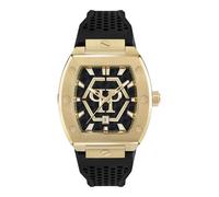 Philipp Plein Herren-Uhren Analog Quarz One Size, Gelbgold, Schwarz 32029447