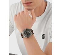 Philipp Plein Herren Uhr Analog Quarz Chrono Octagon PWTBA0523 Silikon