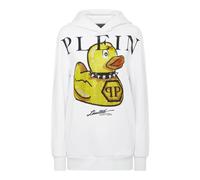 Philipp Plein - Hoodie Duck Mit Schmucksteinen - Größe M - weiß