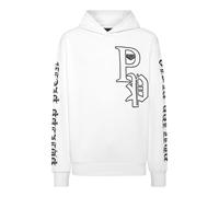 Philipp Plein - Hoodie Gothic Plein - Größe S - weiß