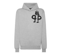 Philipp Plein - Hoodie King Plein - Größe S - grau