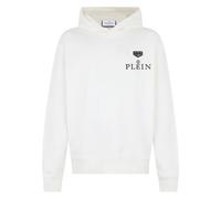 Sweatshirt PHILIPP PLEIN "Kapuzen-Sweatshirt", Herren, Gr. L, 01, weiß, Stoff: 89% Baumwolle, 11% Polyester, Sweatshirts Sweatshirt (54282230-L) 01, weiß