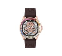 Philipp Plein Unisex-Armbanduhr Automatik Braun/Roségoldfarben PWRAA0623