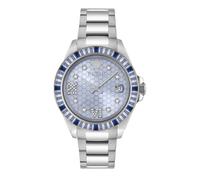 Philipp Plein Damenuhr Lady Empire PW2FA0125 Analog Quarz Edelstahl Silber Blau