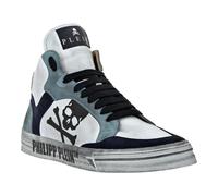 Sneaker PHILIPP PLEIN "Retrokickz", Damen, Gr. 36, Normalschaft, 0108, weiß, middleblau, Schuhe Sneaker (30528306-36) 0108, weiß, middleblau