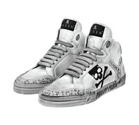 Philipp Plein Low-Top Sneaker - Hightop-Sneaker Retrokickz Mit Nietenverzierungen - Gr. 36 (EU) - in Weiß - für Damen