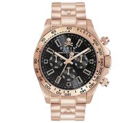 Philipp Plein Nobil Wonder Herren Analog Quarz Chronograph Uhr Rosa Armband