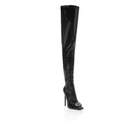 Philipp Plein Overknee-Stiefel mit High Heel, Gothic-Design Plein - Schwarz EU 37