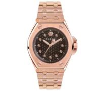 Philipp Plein Plein Extreme Lady Uhr für Damen mit Zirkonia in der Farbe Roségold mit Armband aus Edelstahl, Wasserdichtigkeit: 5 bar, Gehäusedurchmesser: 38 mm, PWJAA0522