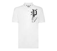 Philipp Plein - Poloshirt Gothic Plein - Größe XS - weiß