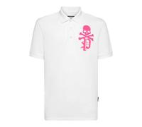 Philipp Plein - Poloshirt Skull&Bones - Größe 4XL - weiß