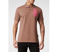 Philipp Plein - Poloshirt Skull&Bones - Größe M - braun