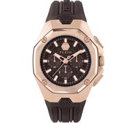 Philipp Plein Herren Uhr Analog Quarz Chrono Octagon PWTBA0223 Silikon