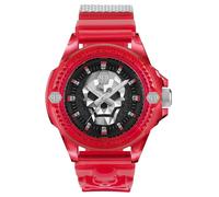 Philipp Plein PWWAA0223 Unisex-Armbanduhr The $kull Synthetic Rot